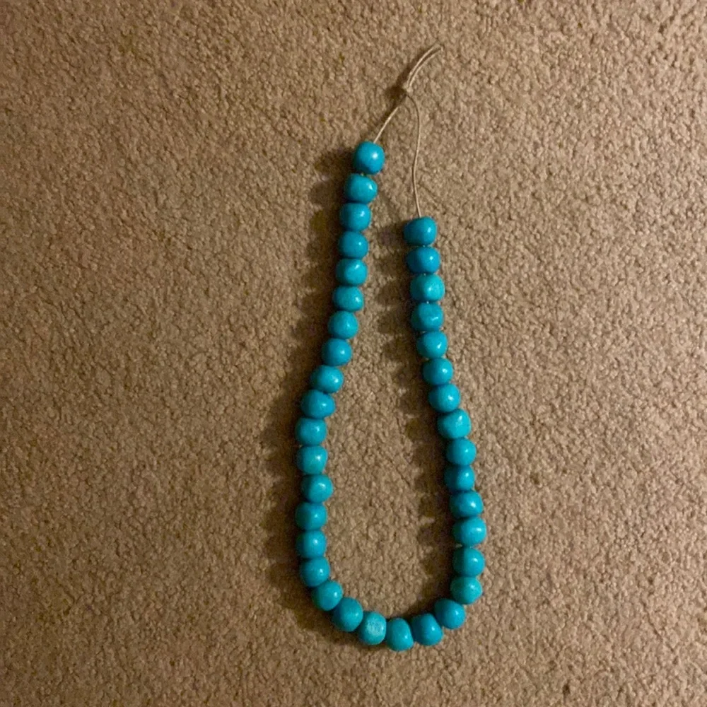 Turquoise Blue wood beads Pottery Barn